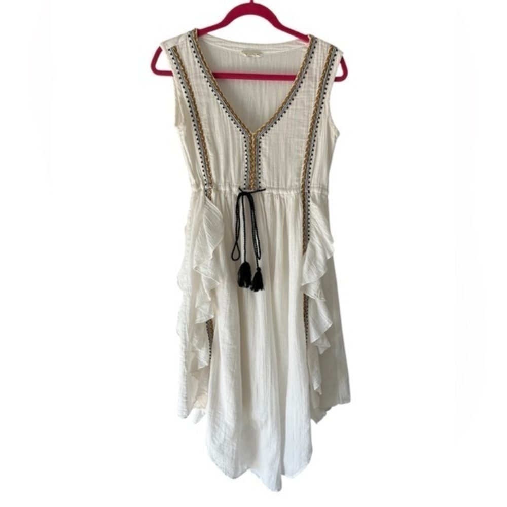 Talisman by Sundance white boho Dress with ruffles